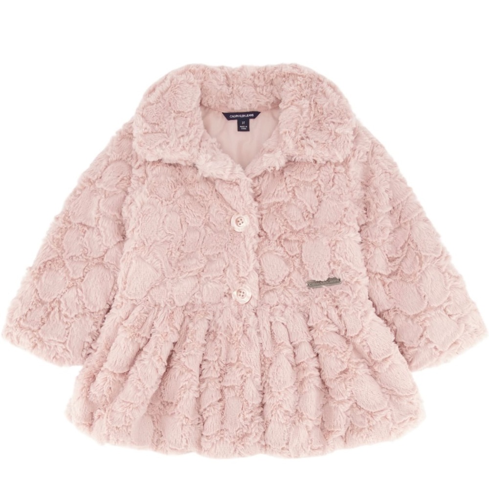 Calvin Klein Toddler Girls Faux Fur Coat 3T